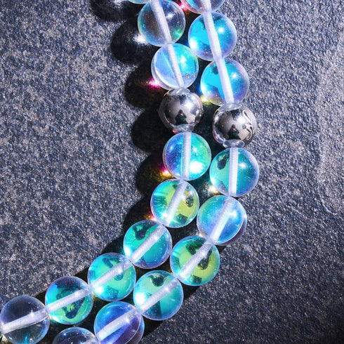 Regenbogen-Supernova | Silber | Galaxy Glas Statement Halskette